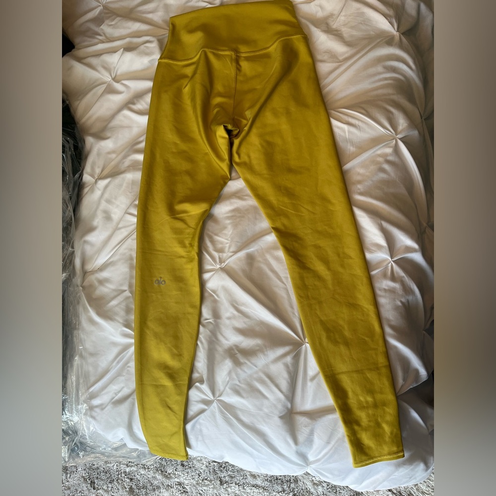 Alo Yoga Mustard Yellow Yoga Pants